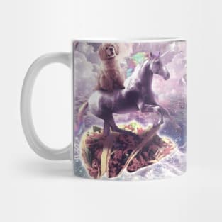 Poodle Riding Unicorn on Taco Mug